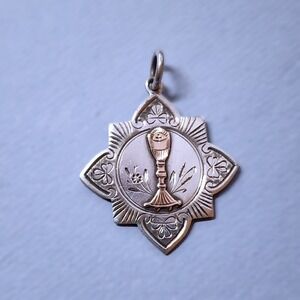 Irish First Holy Communion medal sterling silver hallmarked Dublin 1933